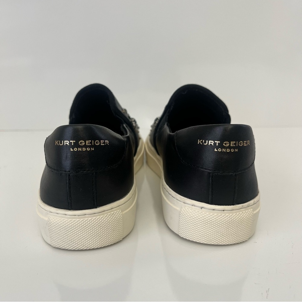 Kurt Geiger London Evil Eye Black Leather Slip On Sneakers EU 35 US 5 - Picture 10 of 13